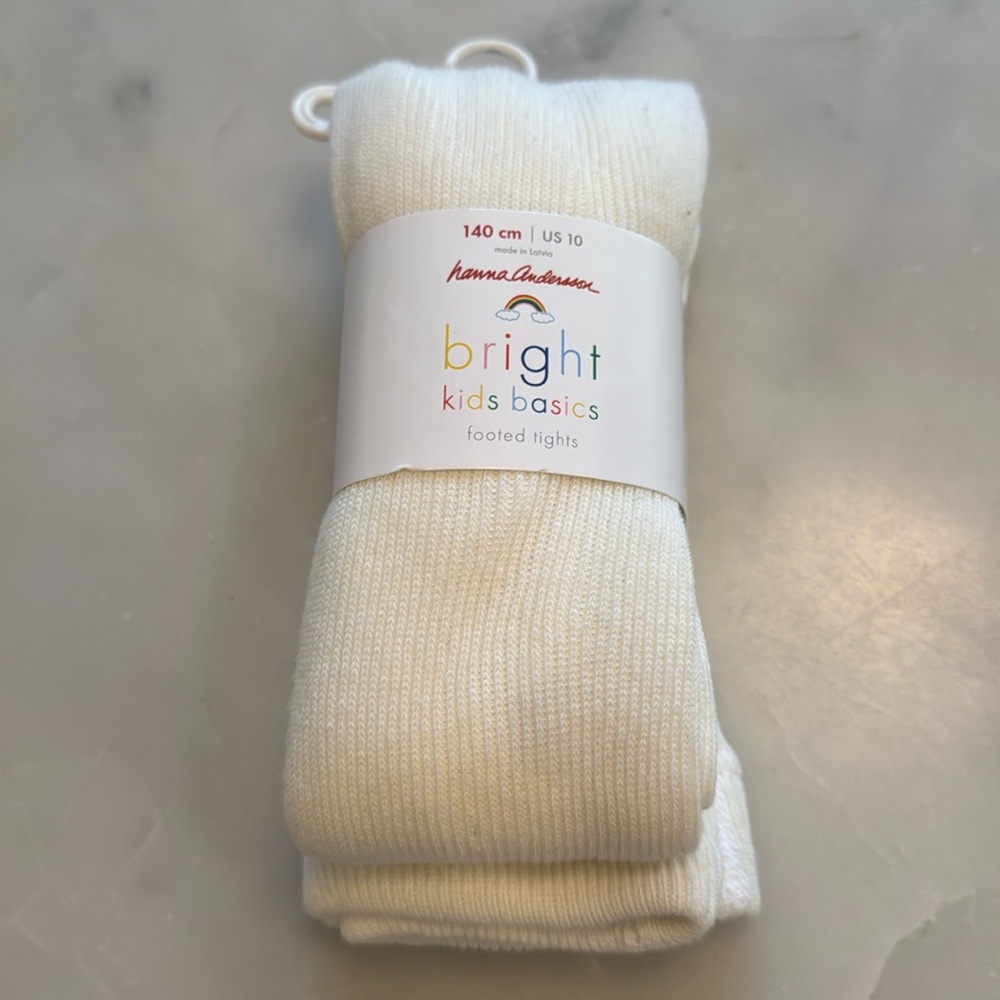 Hannah Anderson bright kids basics footed tights size 10- Brand new